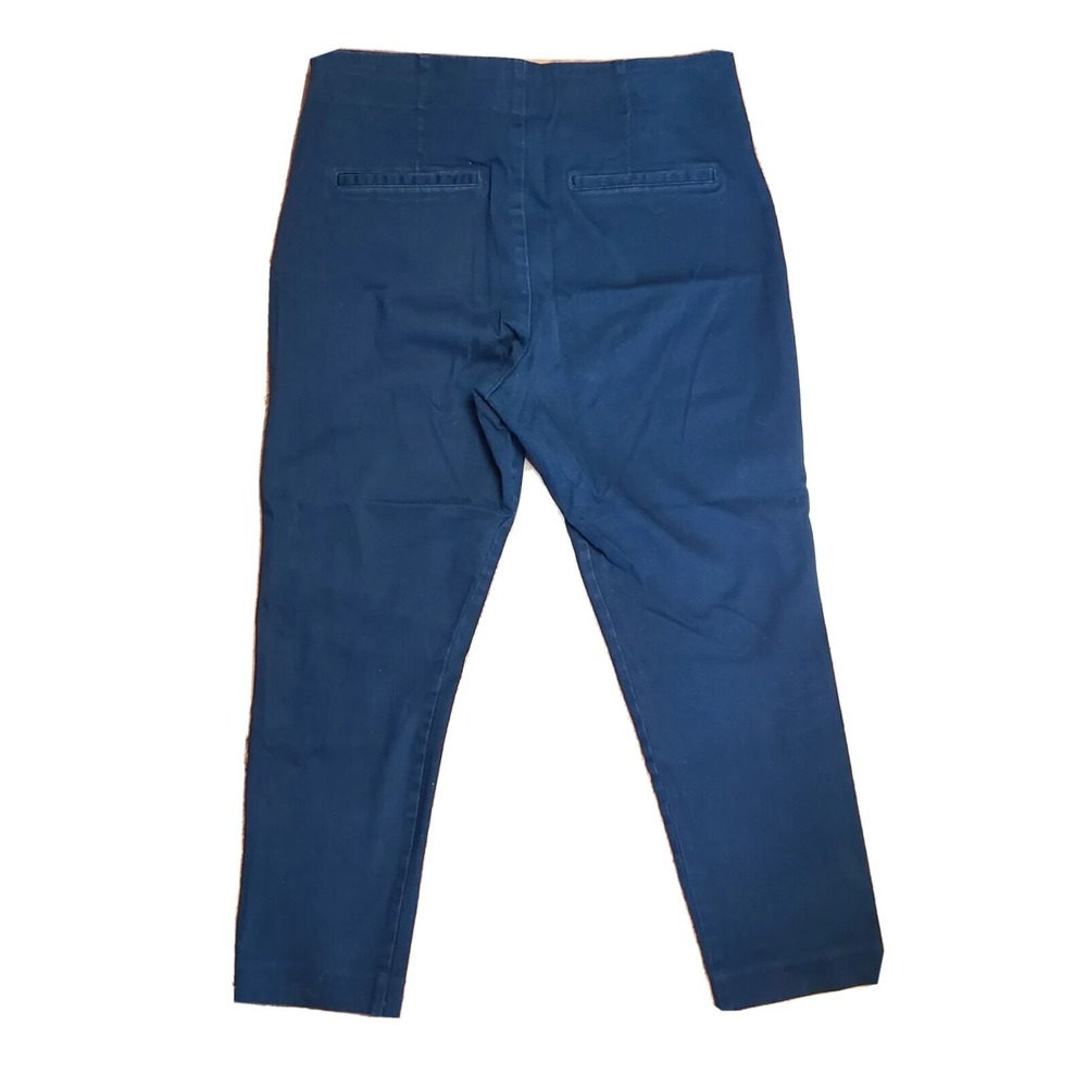 Old Navy Pants Womens 16 Blue Stretch Waist Size Zip Zipper Ankle Career Office - Picture 7 of 7